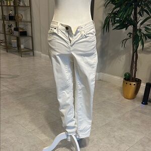 J. Crew “toothpick”  White Skinny Jeans Sleek Fit